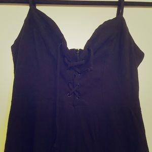 Reformation Lace Up Front Midi Dress